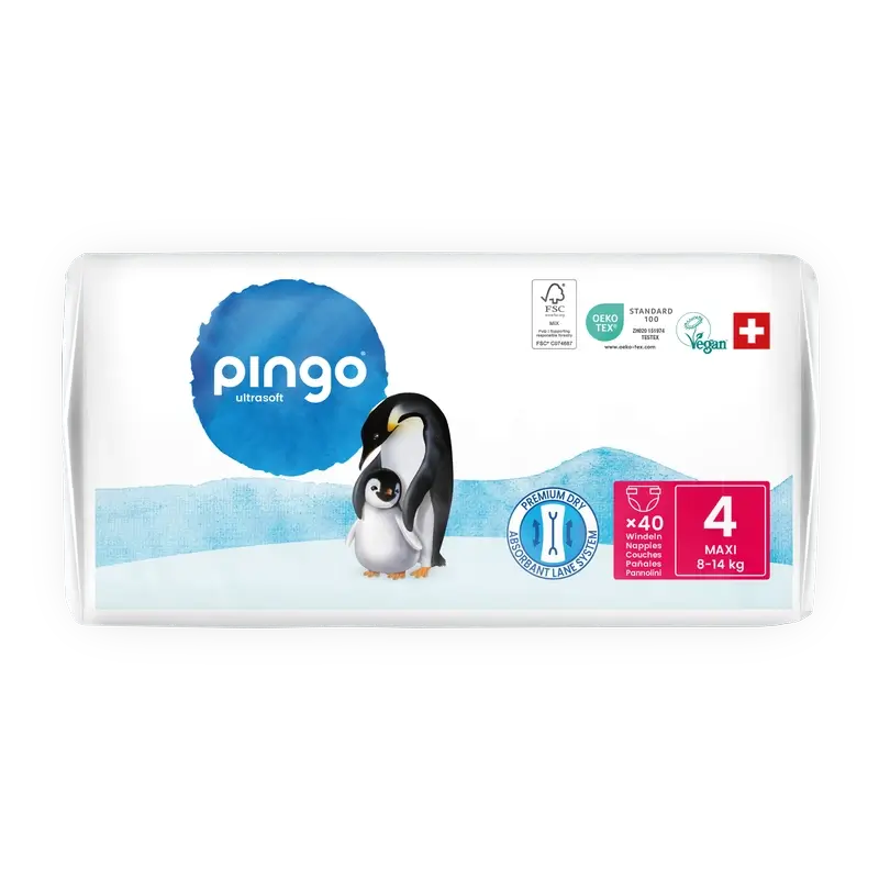 Pannolini ecologici Pingo taglia 4 (8-14 Kg), 40 unità