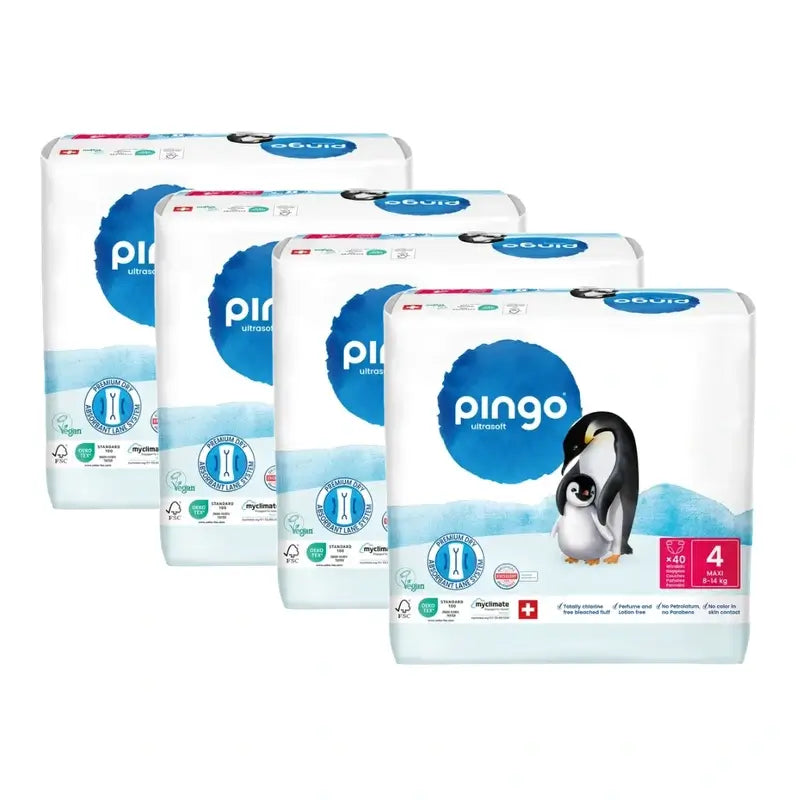 Pannolini ecologici Pingo taglia 4 (8-14 Kg), 4X40 unità