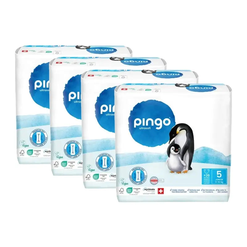 Pannolini ecologici Pingo taglia 5 (11-16 kg), 4X36 unità