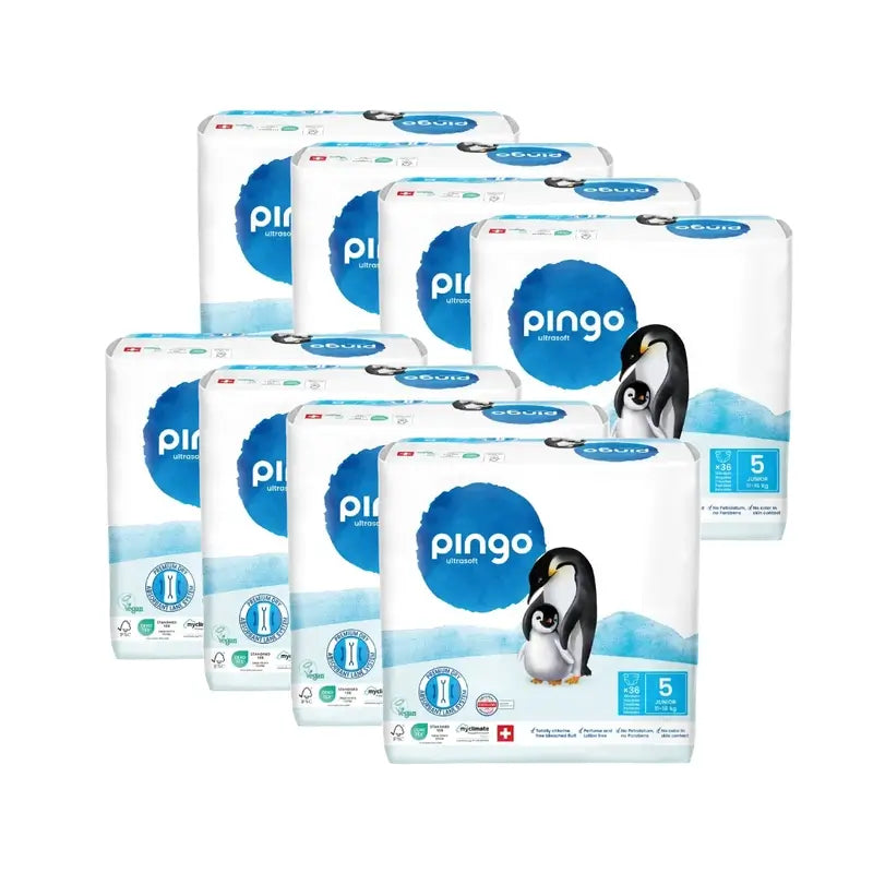 Pannolini ecologici Pingo taglia 5 (11-16 kg), 8X36 unità