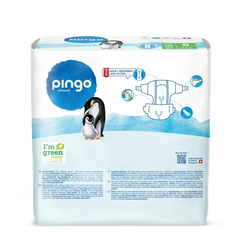 Pannolini ecologici Pingo taglia 6 (13-18 Kg), 32 unità