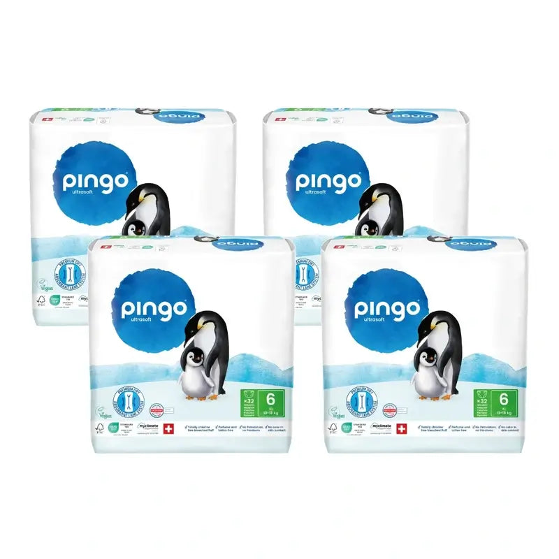 Pannolini ecologici Pingo taglia 6 (13-18 Kg), 4X32 unità