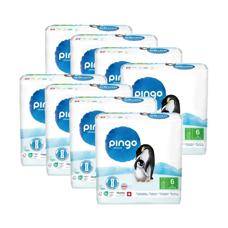 Pannolini ecologici Pingo taglia 6 (13-18 kg), 8X32 unità