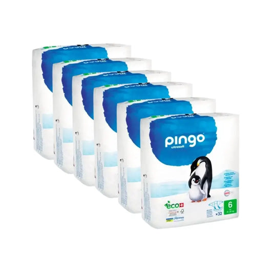 Pannolini ecologici Pingo taglia 6 Xl (15-30 Kg), 6X32Unità
