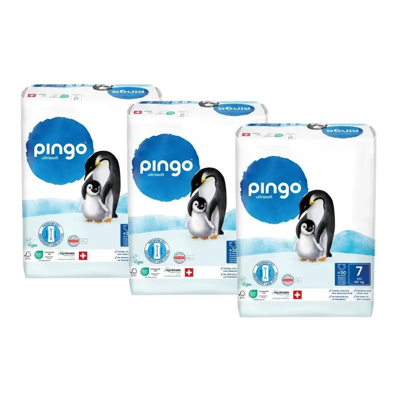 Pannolini ecologici Pingo taglia 7 (+15 Kg), 3X30 unità