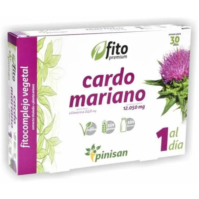 Pinisan Fitopremium Cardo mariano, 30 capsule