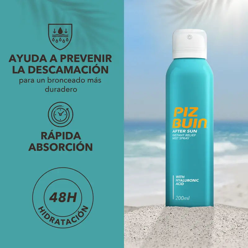Piz Buin Spray Doposole Espresso con Acido Ialuronico, 200 ml