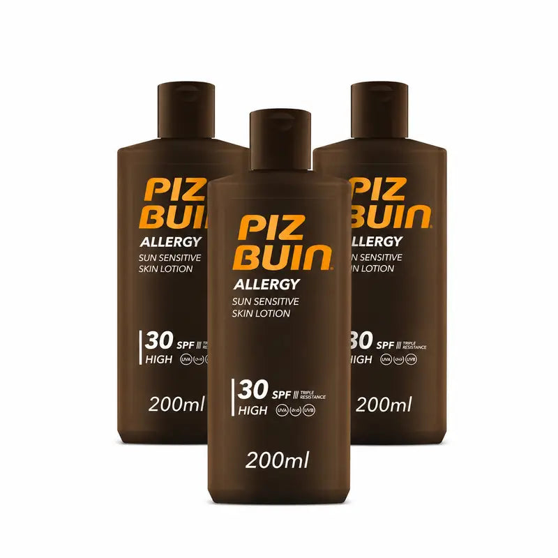 Piz Buin Allergy Protector Crema solare per il corpo SPF 30  Pelli sensibili, Lozione per il corpo, Protezione UVA/UVB, Confezione da 3 x 200 ml