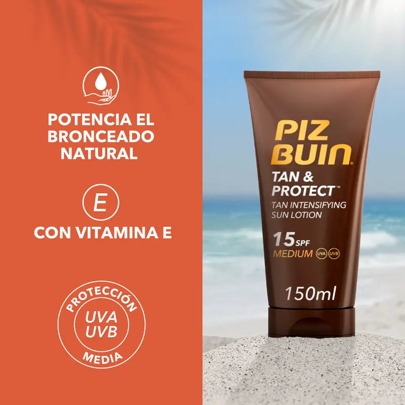 Piz Buin Tan & Protect Crema solare intensificante SPF15, 150 ml