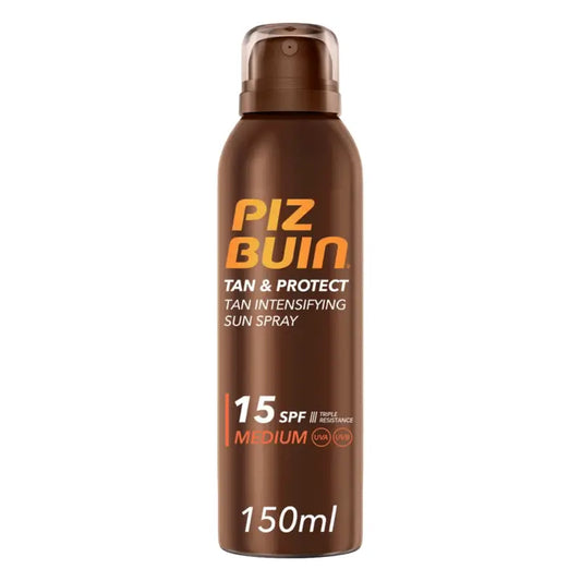 Piz Buin Tan & Protect Olio Spray Solare Intensificante SPF15, 150 ml