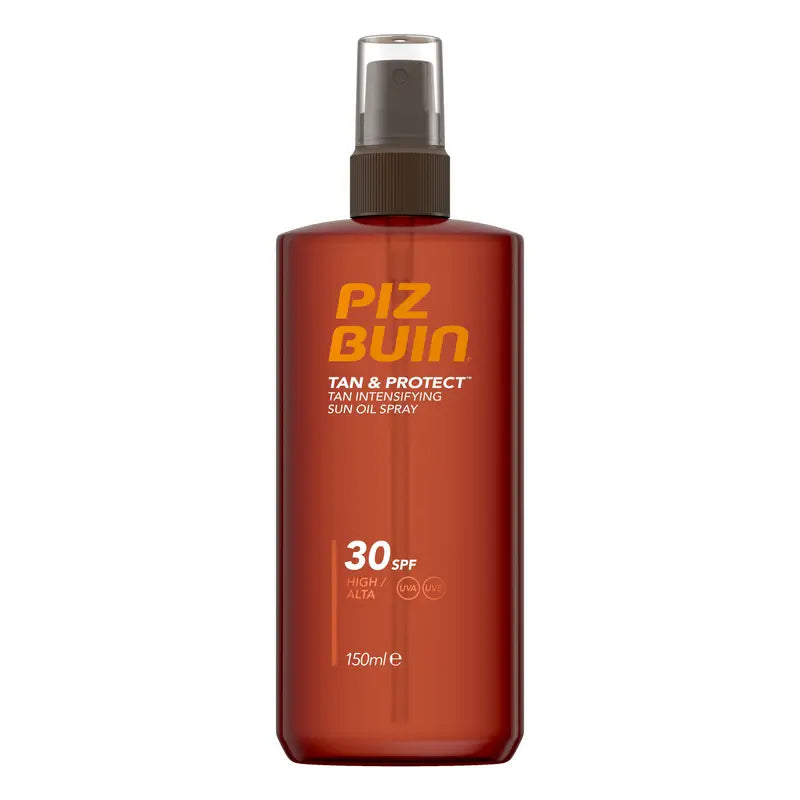 Piz Buin Tan & Protect Olio Spray Acceleratore dell'Abbronzatura SPF30, 150 ml