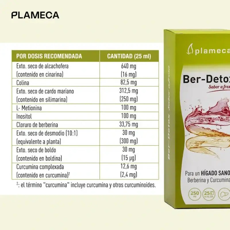 Plameca Ber-Detox gusto fragola, 250 Ml