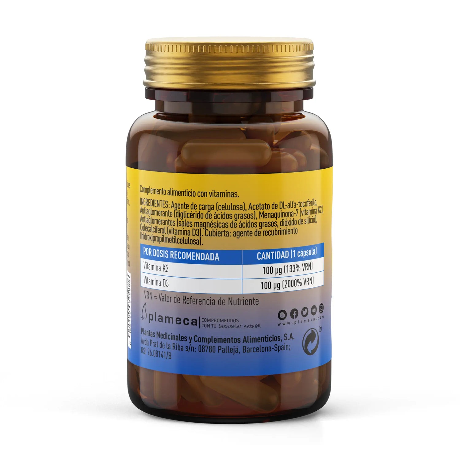Plameca Vitamina D3 + K2, 60 capsule