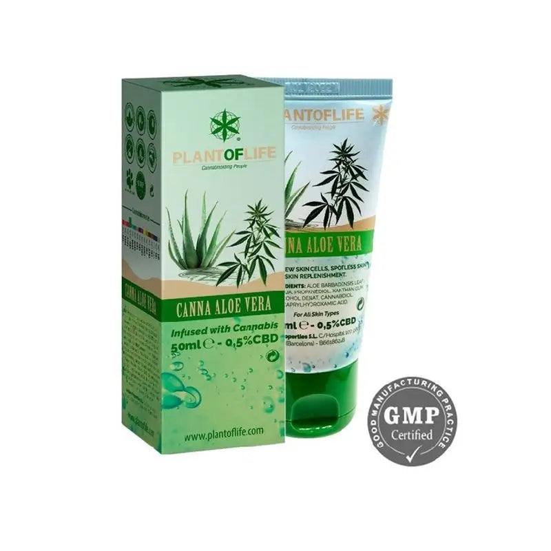 Plant Of Life Gel di aloe vera con CBD 0,5% Canna Aloe , 50 ml