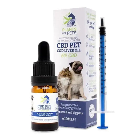 Plants For Pets Olio di fegato di merluzzo CBD 6%, 10 ml
