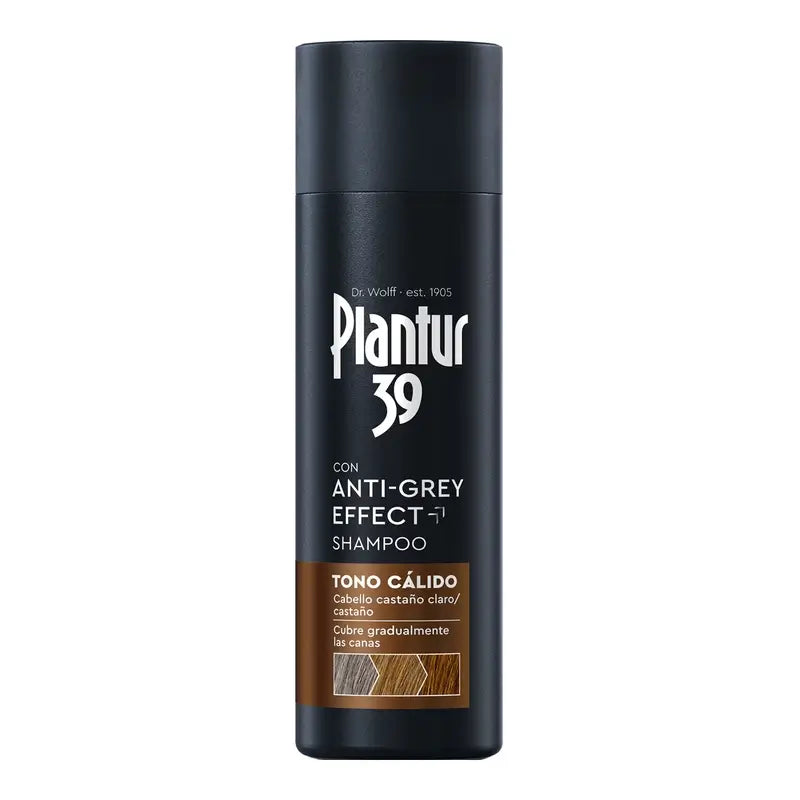 Plantur Shampoo 39 Effetto Anti-Grigio Tono Caldo, 200 ml