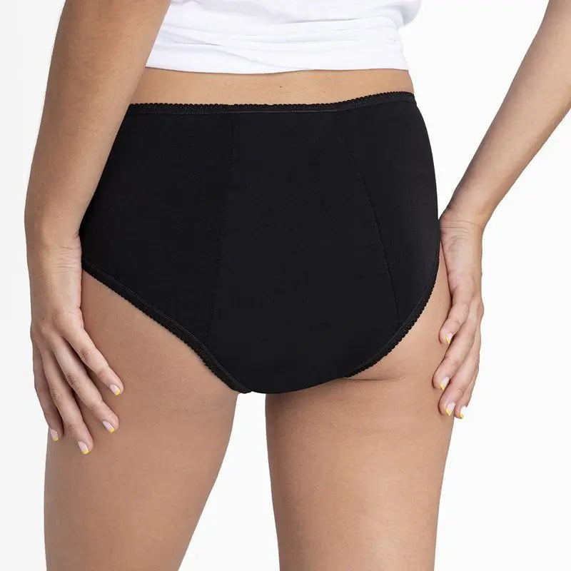 Platanomelon Kiwitas Classic Plumeti Mutandine mestruali Nero / S