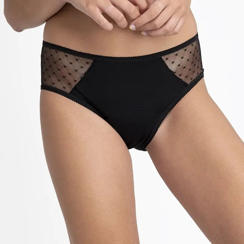Platanomelon Kiwitas Classic Plumeti Mutandine mestruali Nero / S