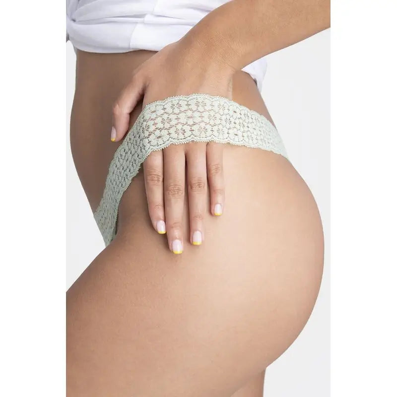 Platanomelon Kiwitas Tanga mutandine mestruali in pizzo Menta / M