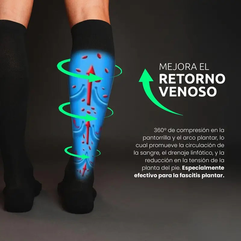 Podoks Calzini per gambe stanche H6 nero