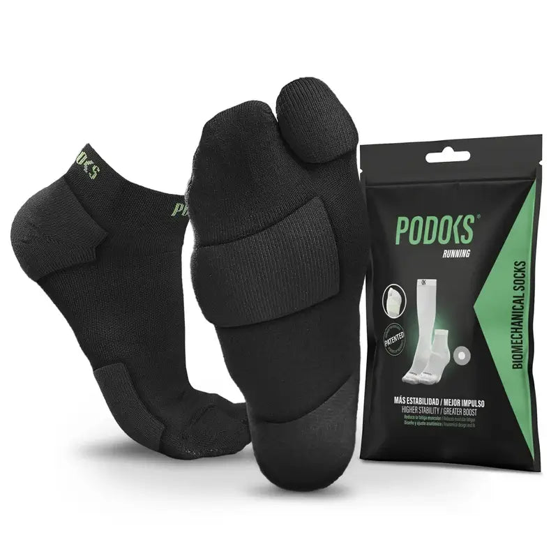 Podoks Calzini da corsa alla caviglia H2 Nero