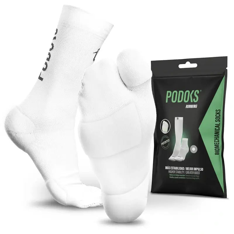 Podoks Calzini da corsa alti H5 Bianco