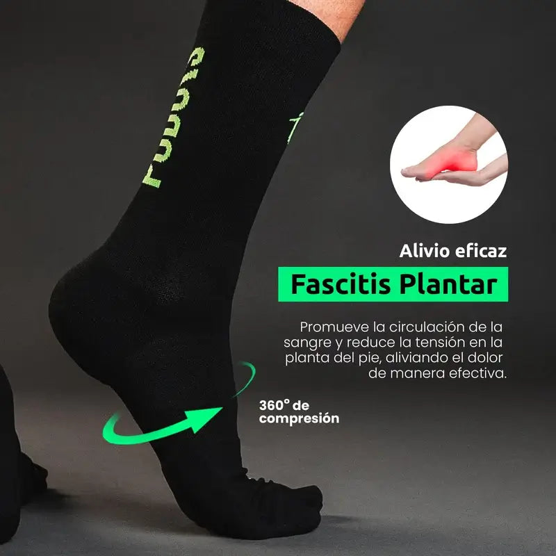 Podoks Calze da corsa alte H5 Nero