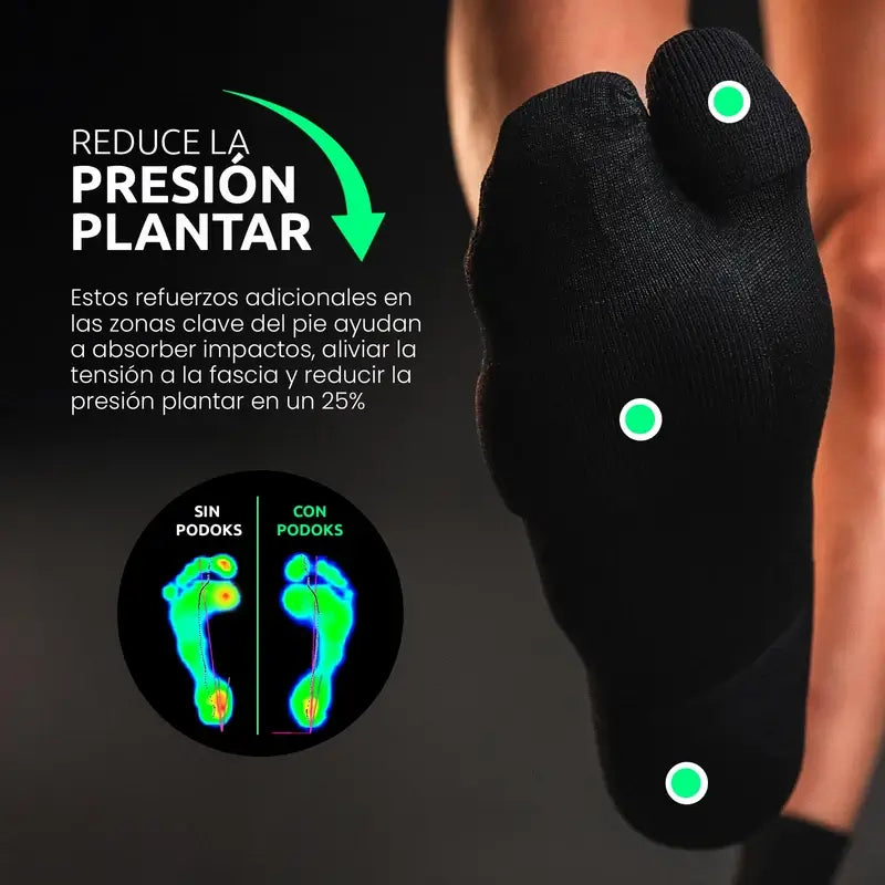 Podoks Calze da corsa alte H5 Nero