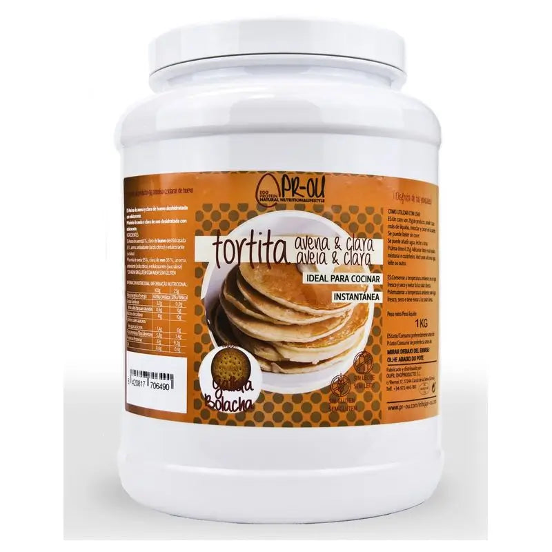 Pr-Ou Clear+Pancake al gusto di biscotto d'avena 1Kg. Sg