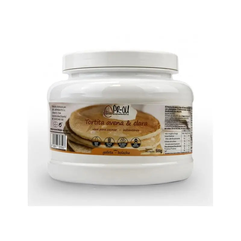 Pr-Ou Clear+Pancake al gusto di biscotto d'avena 500Gr. Sg