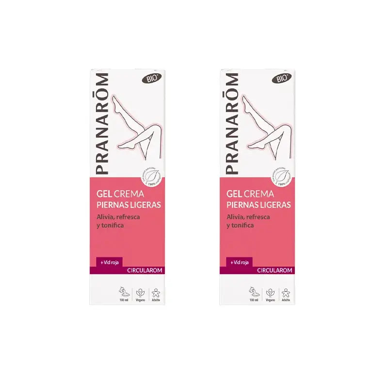 Pranarôm Circularom Crema Gambe Leggere Gel Bio, 2X100 Ml