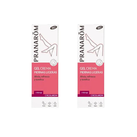 Pranarôm Circularom Crema Gambe Leggere Gel Bio, 2X100 Ml