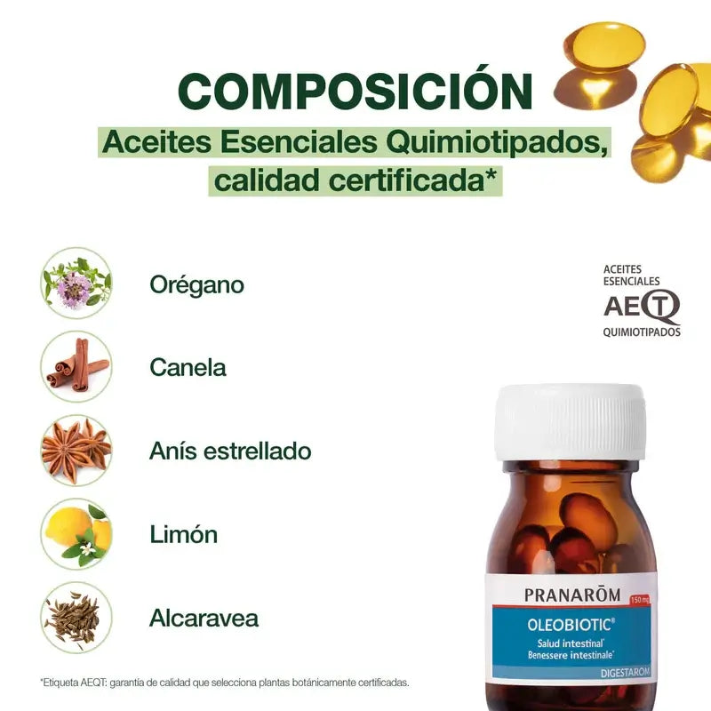 Pranarom Digestarom Oleobiotic Salute intestinale, 15 capsule