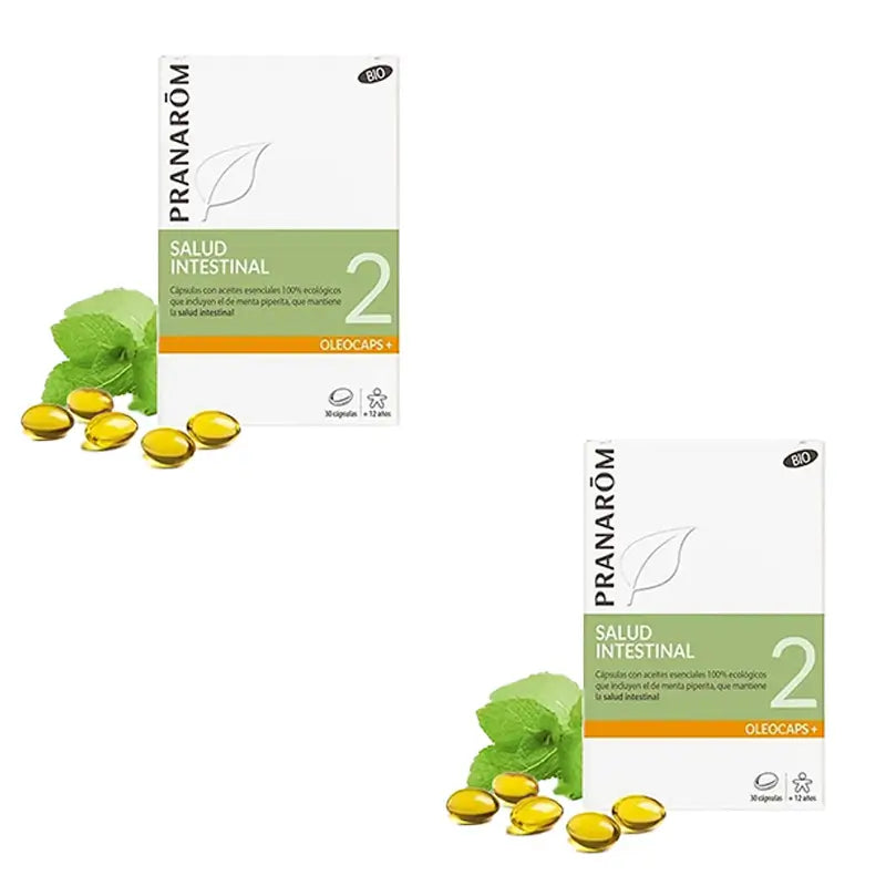 Pranarôm Oleocaps 2 Sollievo gastrointestinale e urinario, 2X30 capsule