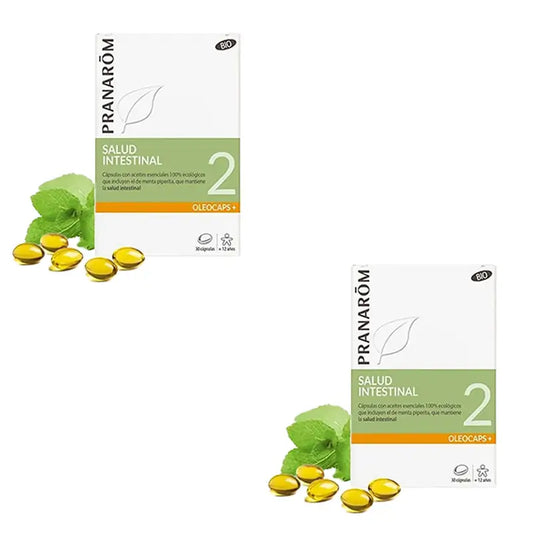Pranarôm Oleocaps 2 Sollievo gastrointestinale e urinario, 2X30 capsule