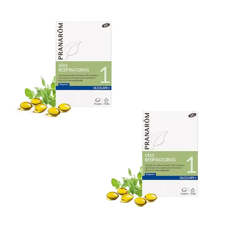 Pranarôm Apparato Respiratorio Oleocaps+ 1 Origano, 2X30 Capsule