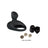 Anello vibrante Prettylove Tonguo nero