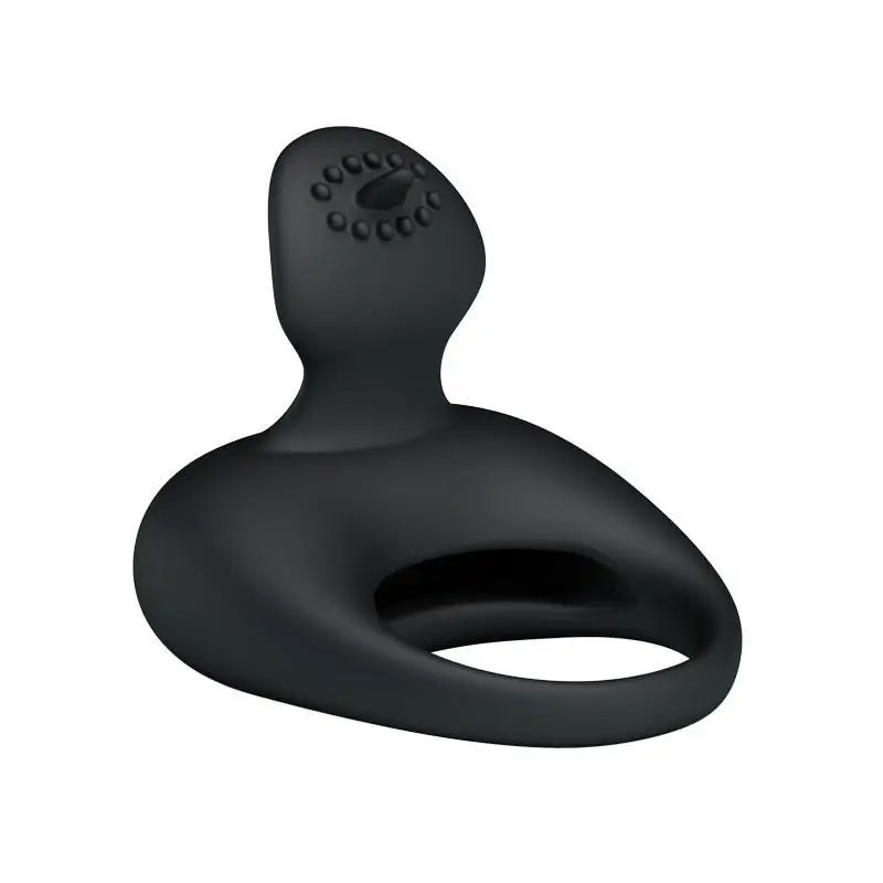 Anello vibrante Prettylove Tonguo nero