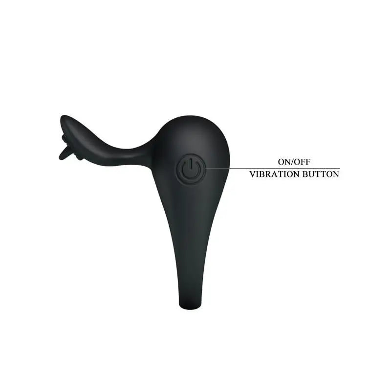 Anello vibrante Prettylove Tonguo nero
