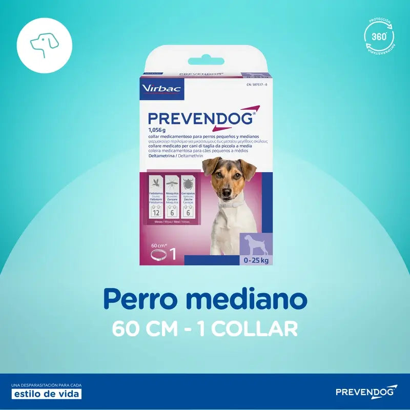 Virbac Prevendog Collare antiparassitario 60 cm, 1 unità