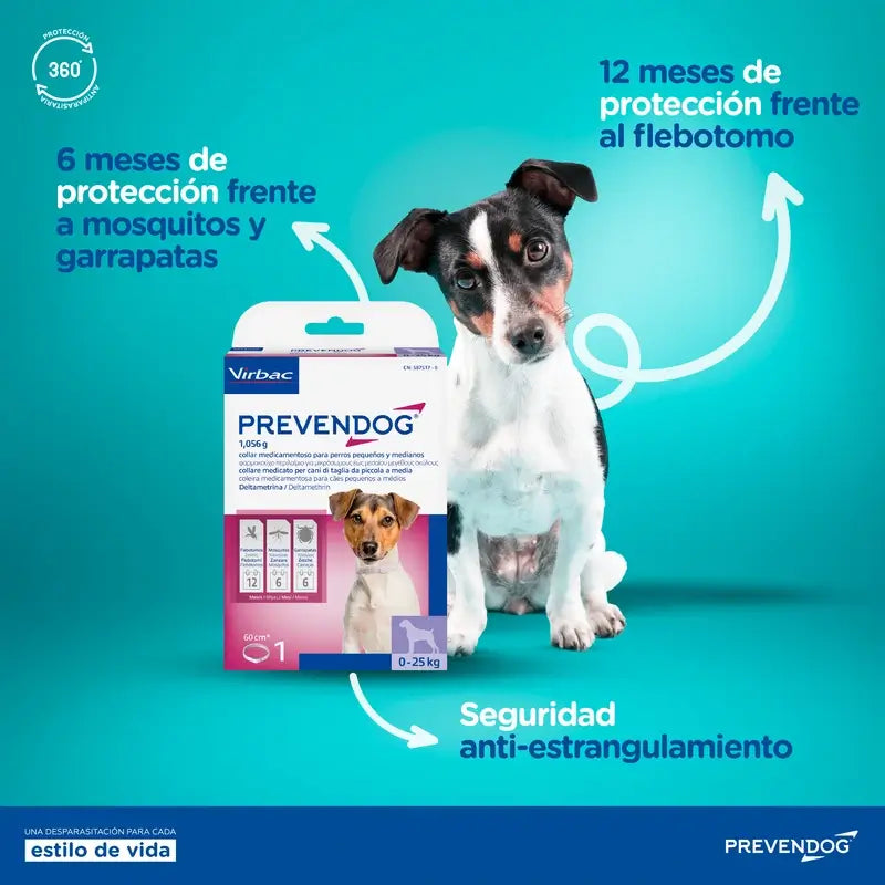 Virbac Prevendog Collare antiparassitario 75 cm 2 unità
