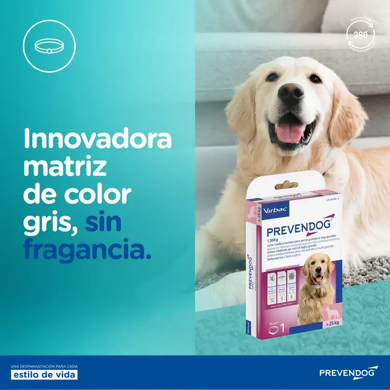 Virbac Prevendog Collare antiparassitario 75 cm 2 unità