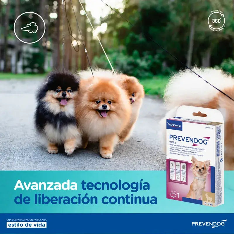 Virbac Prevendog Collare antiparassitario 75 cm 2 unità