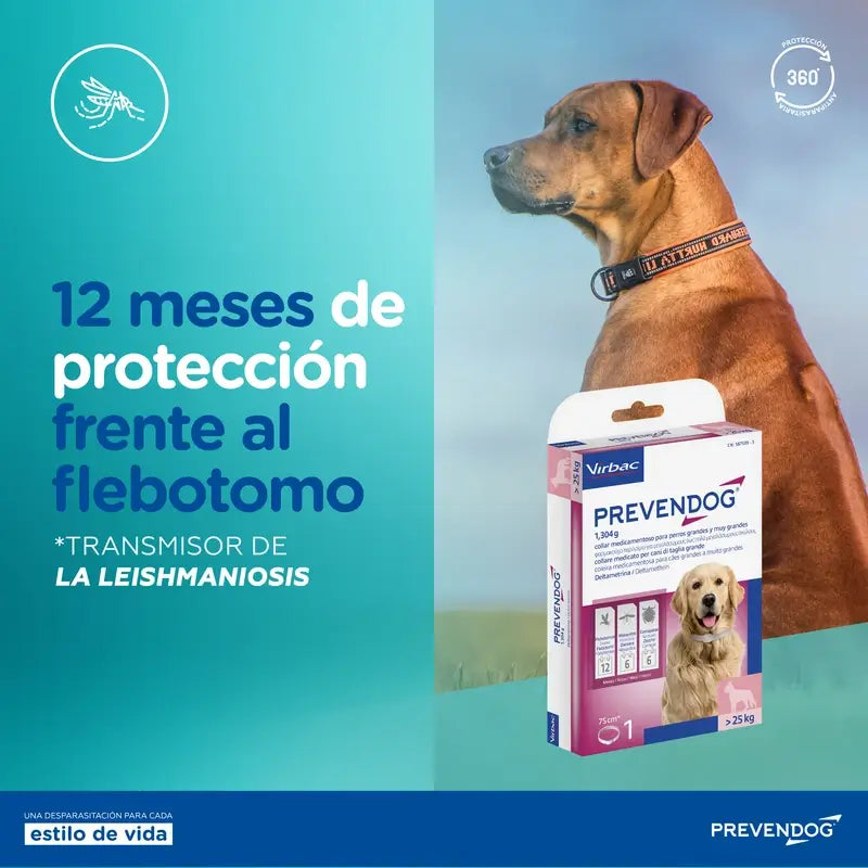 Virbac Prevendog Collare antiparassitario 75 cm 2 unità
