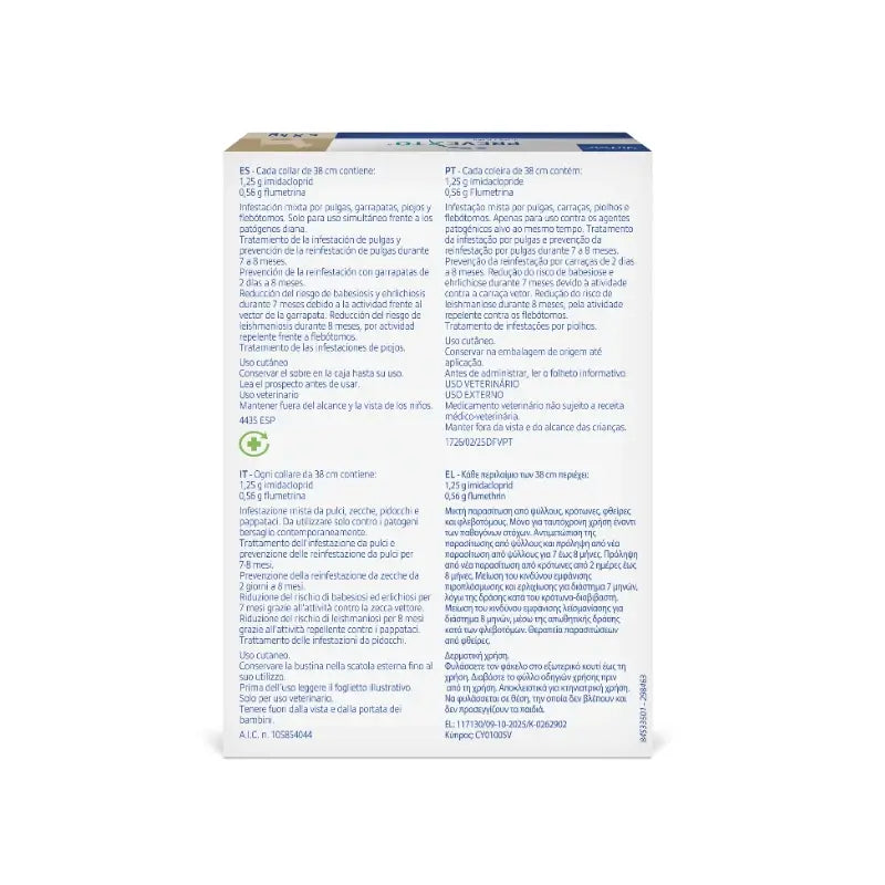 Collare antiparassitario Prevexto per cani fino a 8 kg, 38 cm