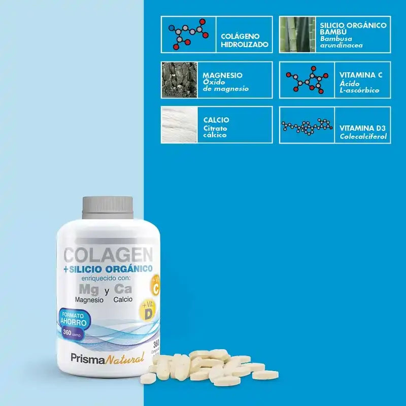 Prisma Collagene naturale + Silicio organico, 360 compresse