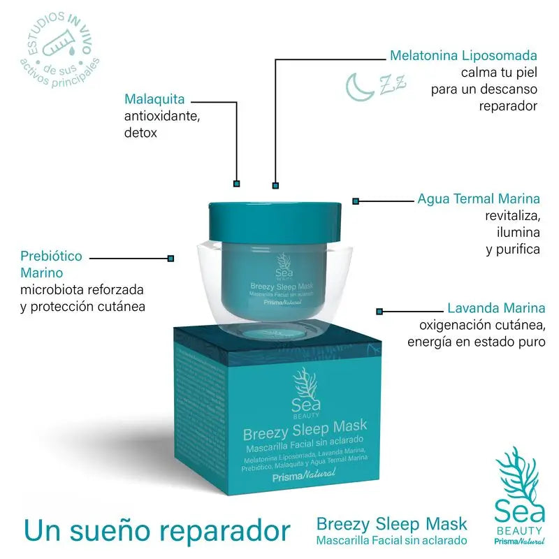 Prisma Natural Sea Beauty Breezy Sleep Mask, 50 ml