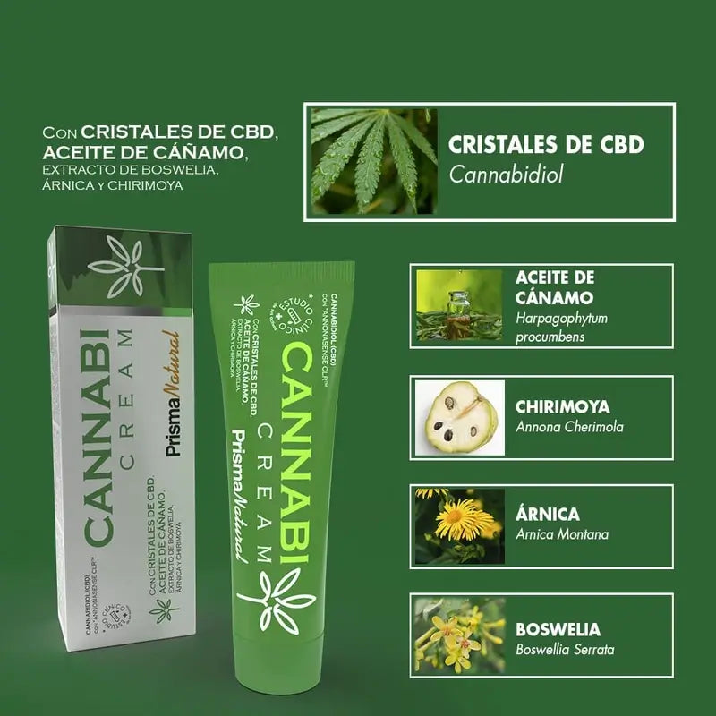 Prisma Crema naturale al cannabis, 60 ml