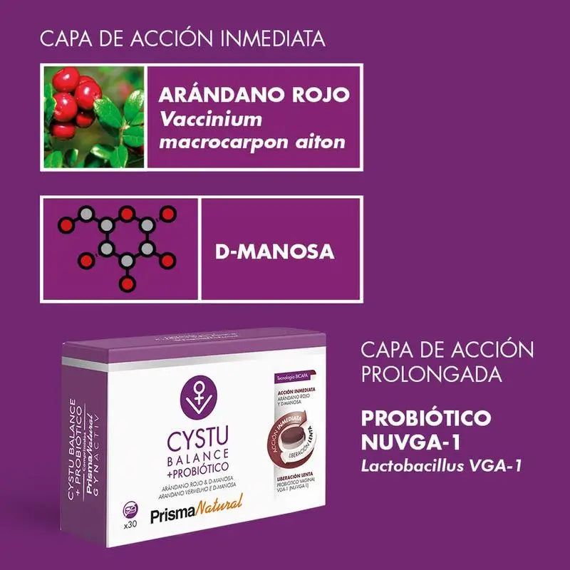 Gynactiv Cystu-Balance + Probiotico, 30 compresse