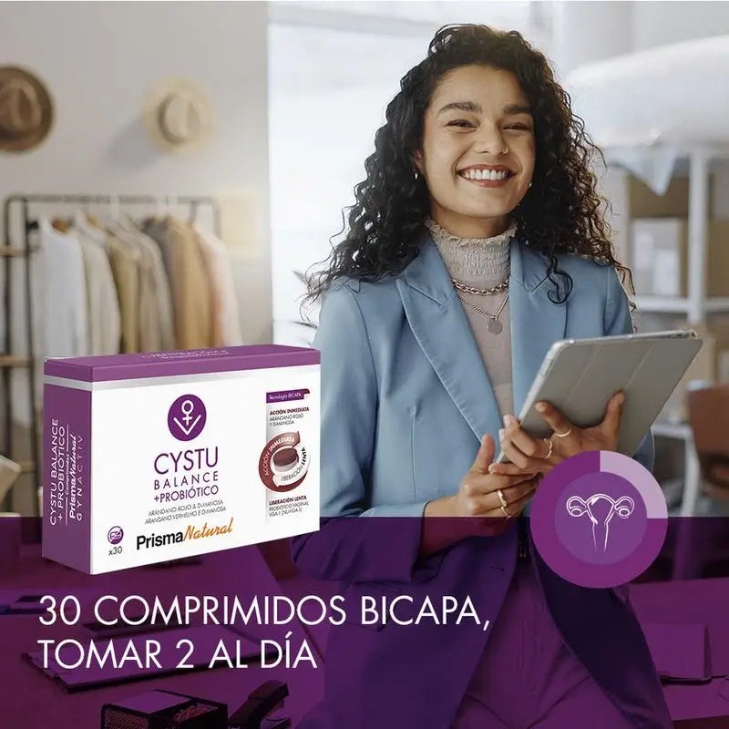 Gynactiv Cystu-Balance + Probiotico, 30 compresse